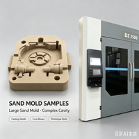 Imprimante 3D industrielle automatique AXIOM3D DZ1500 pour sable, 1500x1200x700mm, système de jet de liant, haute efficacité, pour moules de fonderie