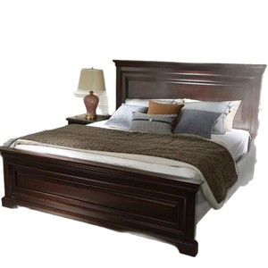 American Style Solid Wood Sleigh Bed 1.5-1.8m Mahogany Hand Carved Master Bedroom Furniture - Product Image 5