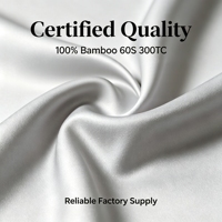 Parure de draps rafraîchissants 100 % bambou biologique, couleur unie, 300 fils, taille Queen, toutes saisons