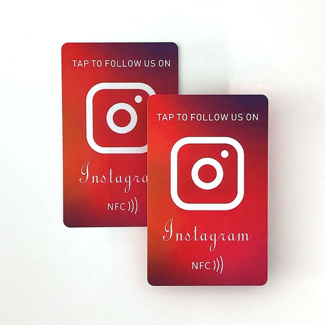 Custom Design Logo Color Programmable 13.56MHz Smart Rfid Google Review Card for Social Media