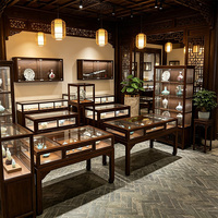 Vitrine de présentation professionnelle personnalisée, facile à assembler, robuste et verrouillable, pour ornements en jade et objets de collection