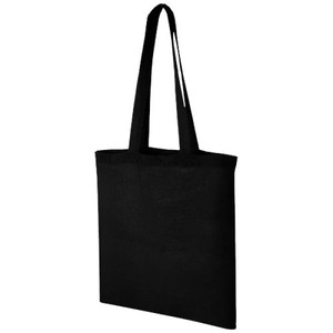 Bolsa de Compras Carolina de Algodón, 7L, Negra, Cuadrada, Casual, Promocional - Product Image 1