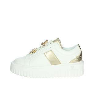 Zapatillas Deportivas para Mujer Braccialini, Blancas con Plataforma Dorada, Estilo Moderno - Product Image 1