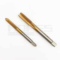 Tap Sekrup Mesin HSS Berlapis TiN Ulir Kiri M2-M36 dengan Alur Lurus, Pitch Kasar dan Halus untuk Baja Karbon, Besi, dan Stainless Steel