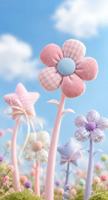 Nouveau stylo 3D créatif et culturel, stylo à gel motif fleur en tissu