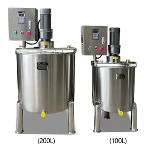 Chemical pigment and oil single-layer stainless steel heating and cooling 300L mixing tank