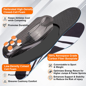 <span class=keywords><strong>Solette</strong></span> <span class=keywords><strong>Ortopediche</strong></span> in Fibra di Carbonio con Supporto Ergonomico <span class=keywords><strong>per</strong></span> Arco Plantare, Sollievo dal Dolore al Tallone e Fascite Plantare - Product Image 2