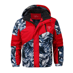 Veste coupe-vent d'hiver décontractée pour homme à capuche, fermeture éclair, imperméable, coupe-vent, tissu en nylon et élasthanne, haute qualité, couleurs personnalisables - Product Image 1