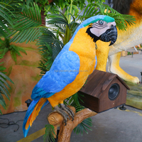 Modèle d'oiseaux perroquets animatroniques grandeur nature, réalistes et simulés, pour parcs à thème intérieurs, affichage en zoo, vente directe usine
