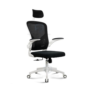 Chaise de bureau en maille pivotante avec appui-tête relevable, dossier ergonomique et accoudoirs réglables – Vente chaude du fournisseur d'usine de Foshan - Product Image 1