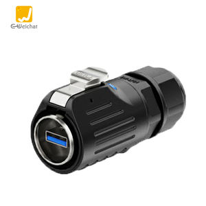 E-Weichat LP24 USB3.0 панель/фланцевое крепление штекер и розетка IP67 водонепроницаемые промышленные автоматические разъемы EW-LP24S/л/P-5100XXX - Product Image 3