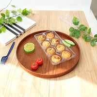 Boîtes d'emballage transparentes en plastique pour pâtisseries, biscuits, gâteaux, desserts, divisées en 8 petites compartiments