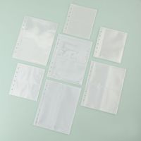 Recharge d'album Kpop avec pochettes de 3 pouces et 5 pouces pour le stockage de petites cartes A5 A6 A7, 4 grilles de transparence, 6 trous, pages de reliure en PVC