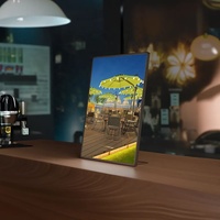 Affiche de menu, présentoir, panneau d'affichage, cadre en aluminium ultra-fin, éclairage à économie d'énergie, boîte lumineuse publicitaire à LED