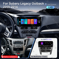 Panel de Acabado para Estéreo de Auto de 12.3 Pulgadas, Unidad Completa para Subaru Legacy Outback 2009-2014 (LHD), Kit de Instalación para Reproductor Multimedia Android