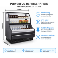 Vitrine réfrigérée verticale ouverte pour produits maternels et infantiles, présentoir multicouche ouvert, congélateur promotionnel commercial