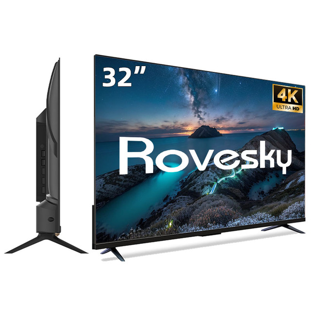 Professional Factory 32 Inch LCD/LED Smart TV 4K UHD Android Kitchen TV WiFi Voice Control Frameless Flat Screen Display