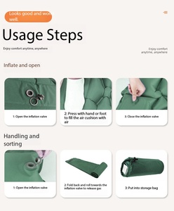 Colchón Impermeable de TPU de Alta Calidad con Bomba de Pie Integrada, para las 4 Estaciones, Individual, Plegable, Ligero, para Acampar al Aire Libre - Product Image 5