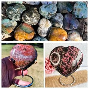 Cœur en cristal de jaspe océanique gravé, Feng Shui, DIY, décoration élégante pour <span class=keywords><strong>la</strong></span> maison et le bureau, cadeau idéal pour <span class=keywords><strong>la</strong></span> fête des mères - Product Image 6