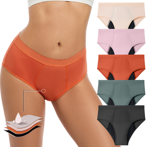 Culottes <span class=keywords><strong>menstruelles</strong></span> Airtamay taille haute 4 couches en bambou pour femmes, sans PFAS, anti-fuite, sous-vêtements sanitaires menstruels, bragas menstruales - Product Image 1