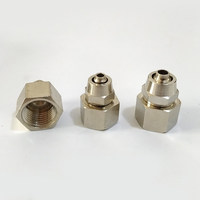 Raccord pneumatique à filetage interne M5 M6 M10, coudé droit, connecteur rapide à emboîtement 1/8 1/4 pouce pour distribution pneumatique