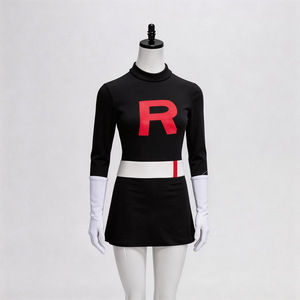 Coolmanyuan Jessie Vestido de Cosplay para Mujer, Disfraz de Anime Negro y Rojo con Logo R, Primavera 2026, Talla Adulto - Product Image 3