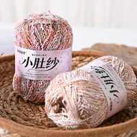 Fancy Dyed Cotton Yak Hair Polyester Blended Yarn for Hand Knitting 50g