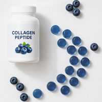 Gummies de collagène peptidique saveur myrtille 60 gummies OEM ODM Complément alimentaire