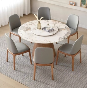 <span class=keywords><strong>Tavolo</strong></span> da Pranzo di Lusso <span class=keywords><strong>in</strong></span> <span class=keywords><strong>Legno</strong></span> Massello con Piano <span class=keywords><strong>in</strong></span> Pietra Levigata e Sedie Abbinate, Grande <span class=keywords><strong>Tavolo</strong></span> Rotondo Girevole <span class=keywords><strong>per</strong></span> Casa - Product Image 3