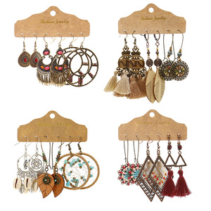 Conjuntos de Joyería de Moda, Aretes de Aleación con Forma de Gota de Agua y Circonita para Mujer, Colección de Joyería de Fantasía - Product Image 5