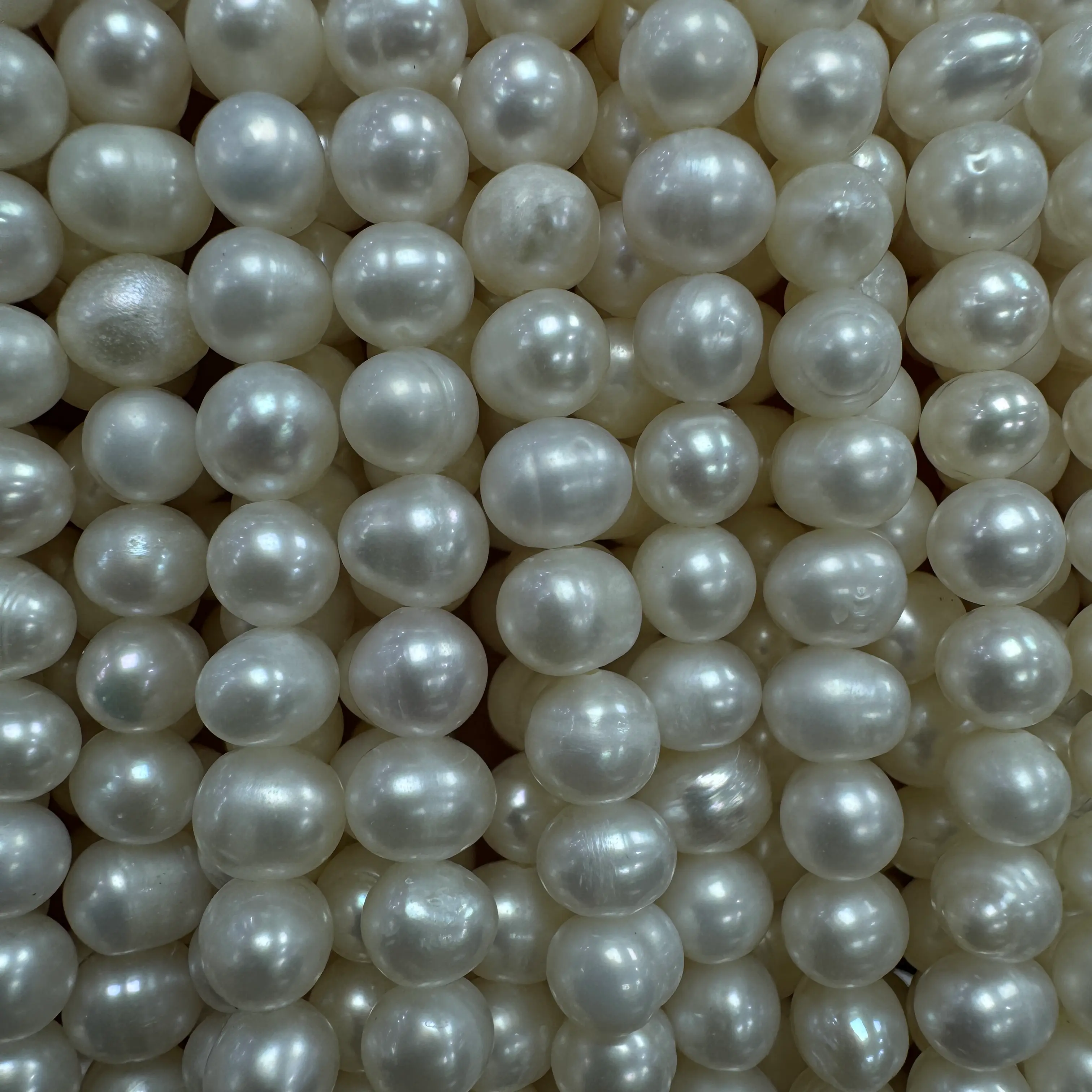 Wholesale loose pearl strand 6-7mm Potato shape threaded pearl natural freshwater loose pearls beads