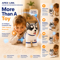 Jouet électronique pour enfant, chien Husky en peluche intelligent interactif AI OEM, commande vocale, marche, aboiement, robot animal de compagnie