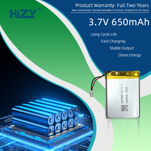 HIZY Özel HIZY-304053-3.7V-650mAh 650mAh 3.7V Lipo Pil Paketi Yüksek Deşarj Oranı 500 Döngü Elektronik Oyuncaklar RC için - Product Image 6