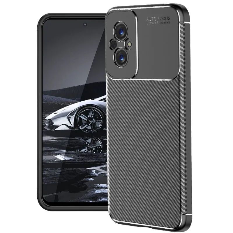 Carbon Fiber Pattern Soft TPU Silicone Cover Mobile Phone Case For Xiaomi Redmi 11 Prime 4G Note 11S Note 10