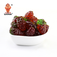 Sweet Gummy Fruit 4d Wholesale Custom Strawberry Pineapple Grapes Halal Fruit Shaped Jelly Gummy Candy