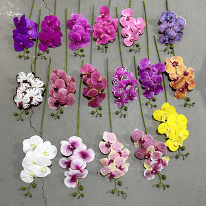 Orchidées Phalaenopsis artificielles Yixuan 3D en soie douce, faites à la main, pour décoration de mariage - Product Image 2