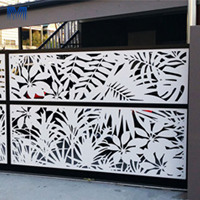 Diseño Personalizable, Protección de Privacidad para Jardín, Grabado Láser 3D, Resistente a la Humedad, Valla de Aluminio Perforada