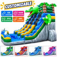 Ceyu Prix usine Toboggan aquatique gonflable Jungle à double piste avec bord ondulé, Lot de vente en gros