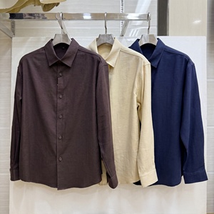 <span class=keywords><strong>Camicia</strong></span> di <span class=keywords><strong>Lino</strong></span> Premium di Lusso per <span class=keywords><strong>Uomo</strong></span>, 220G Cotone-<span class=keywords><strong>Lino</strong></span>, Manica Lunga, Design Minimalista, <span class=keywords><strong>Camicia</strong></span> Casual Maschile di Alta Qualità - Product Image 3