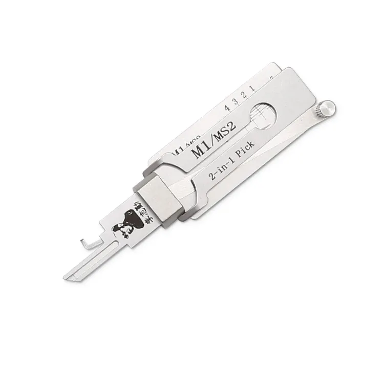 Locksmith Supplies Genuine Lishi 2in1 Tool M1 MS2 <strong>Master</strong> Padlocks Keyway Tool Lock Pick Set and <strong>Decoder</strong>