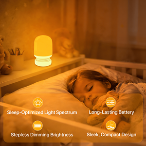 Lumière de sommeil optimisée à 3 couleurs avec gradation progressive favorisant <span class=keywords><strong>la</strong></span> production de mélatonine, design compact pour l'aide au sommeil, <span class=keywords><strong>veilleuse</strong></span> LED - Product Image 2