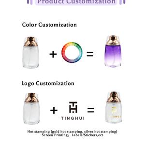 Juego de Botellas de Vidrio de Lujo con Degradado Morado para Envasado de Cosméticos de 40 ml, 60 ml, 100 ml y 120 ml, Tarro de Crema de 30 g y 50 g para Lociones y Cremas - Product Image 6