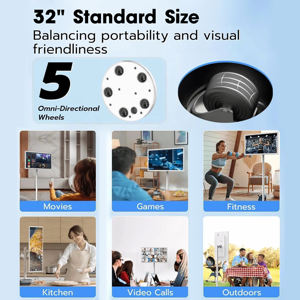 Televisor Inteligente HD de 32 Pulgadas <span class=keywords><strong>para</strong></span> Interiores, Compatible con Animación, Transmisión en Vivo, Rotación Inteligente, Soporte Ajustable en Altura, Pantalla Táctil con Batería, USB - Product Image 2