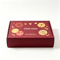 Faltbare Keks- und Schokoladenbox mit Sojatinte-Design und Saucenfach, recycelbare Snack-Geschenkboxen für Cupcakes, Macarons, Donuts, Kekse und Kuchen
