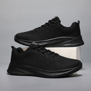 <span class=keywords><strong>Sneakers</strong></span> Casual da <span class=keywords><strong>Uomo</strong></span>, Leggere con Lacci, in Rete Traspirante Nera, <span class=keywords><strong>Suola</strong></span> in EVA, Scarpe Sportive - Product Image 3