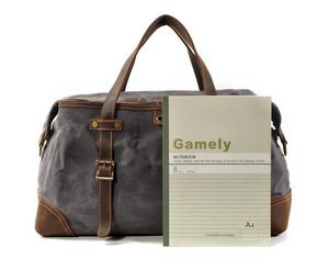 Waterproof Canvas <strong>Leather</strong> Travel Bag Business Trip <strong>Holdall</strong> with Zipper Closure Outdoor Adventure Gift for Men and <strong>Women</strong> - Product Image 5