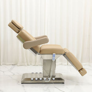 Modern Beauty Shop Salon Furniture Black Leather Facial Salon Bed Gold Metal Base 3/4 Motor <b>Electric</b> Esthetician Living Room - Product Image 5