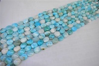 Perles en pierre précieuse naturelle de forme ovale, Larimar, pour la fabrication de bijoux, livraison gratuite, vente en gros