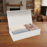 Boîte en carton rigide à fermeture magnétique, personnalisée, blanche, recyclable, réutilisable, emballage cadeau haut de gamme, écologique, design personnalisé