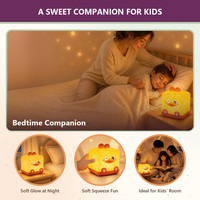 Veilleuse promotionnelle en forme de canard pour chambre d'enfant, lampe de chevet orange de dessin animé, emballage en boîte, décoration de chambre d'enfant